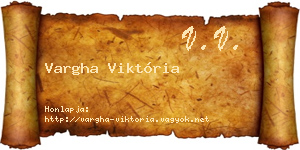 Vargha Viktória névjegykártya